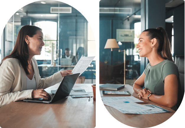 Two women having a business meeting.